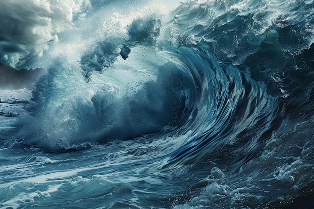 Witness the relentless force of nature as tsunamis generative ai