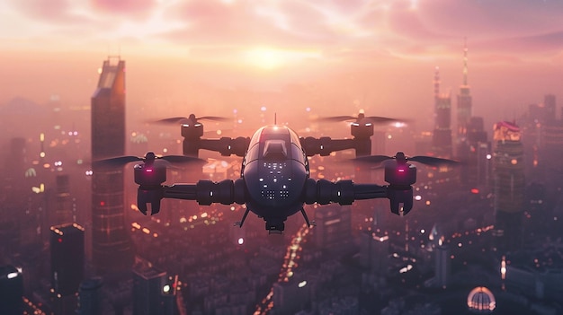 Witness a squadron of futuristic drones engaging