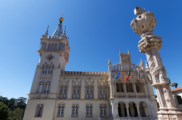 The woderfully extravagant building of the municipal Council of Sintra Portugal It was built in 1910