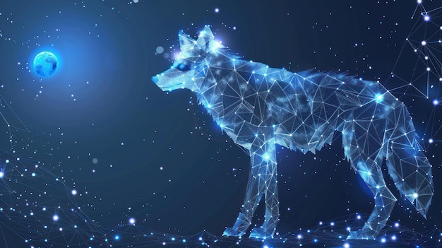 Wolf Constellation Digital Art