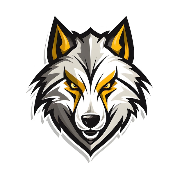 Wolf Head Mascot Logo Design