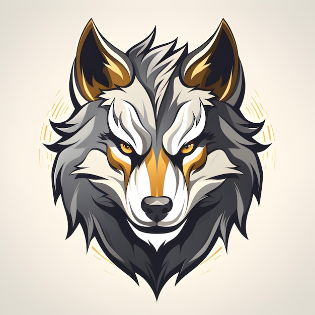 Wolf Head Mascot Logo Generative Ai