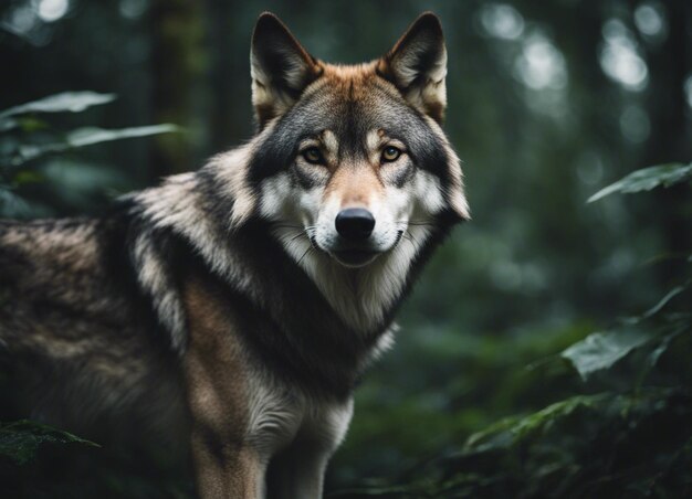 A wolf in jungle