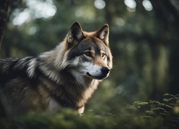 A wolf in jungle