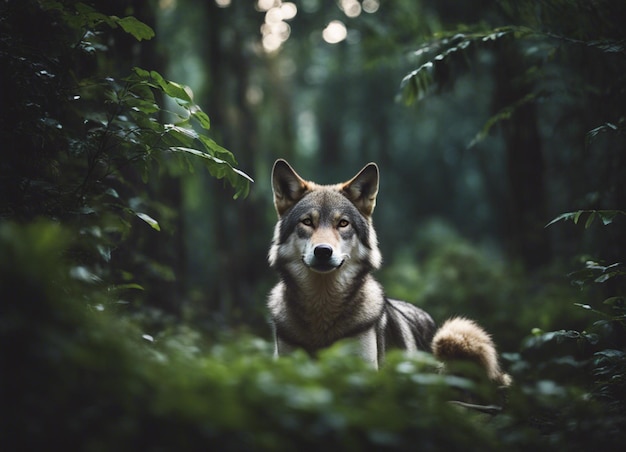 A wolf in jungle