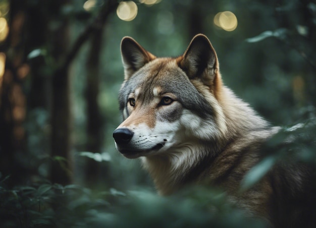 A wolf in jungle