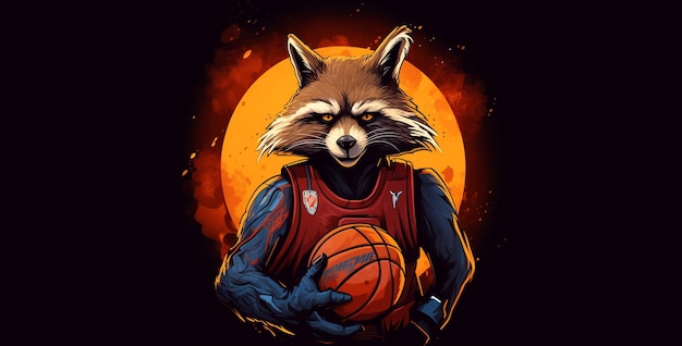 wolf ready to basketball