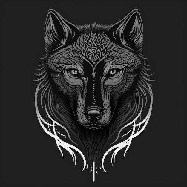 wolf for tattoo