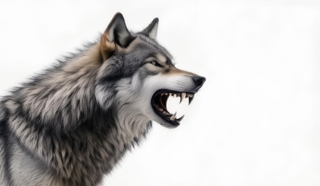 wolf wallpaper background of ferocious wolf with a simple detailed and elegant concept AI generated