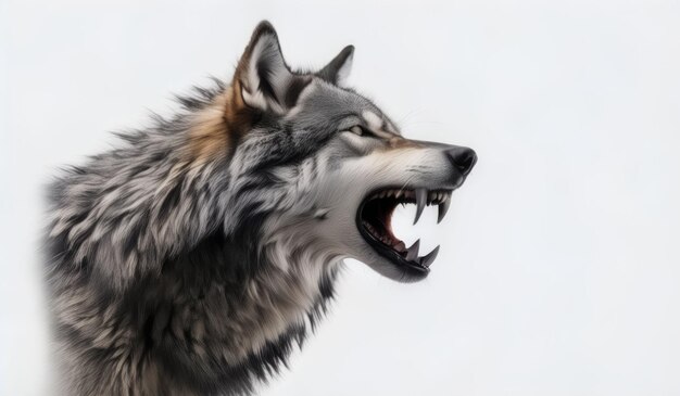 wolf wallpaper background of ferocious wolf with a simple detailed and elegant concept AI generated