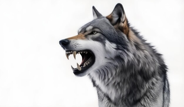 wolf wallpaper background of ferocious wolf with a simple detailed and elegant concept AI generated