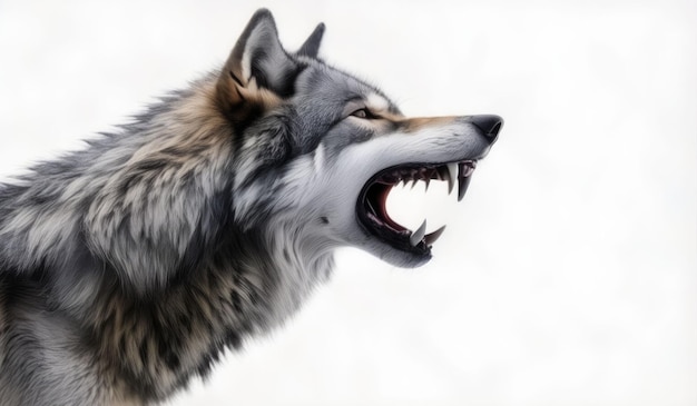 wolf wallpaper background of ferocious wolf with a simple detailed and elegant concept AI generated