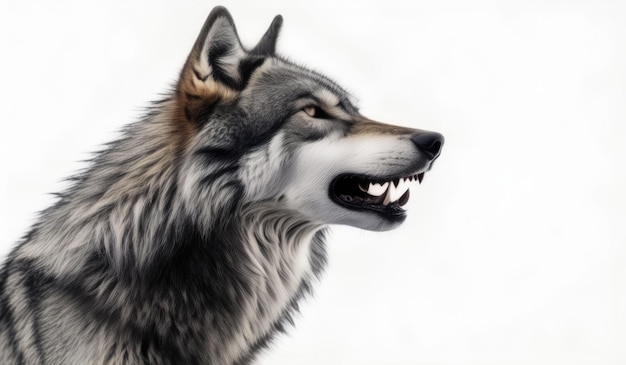 wolf wallpaper background of ferocious wolf with a simple detailed and elegant concept AI generated