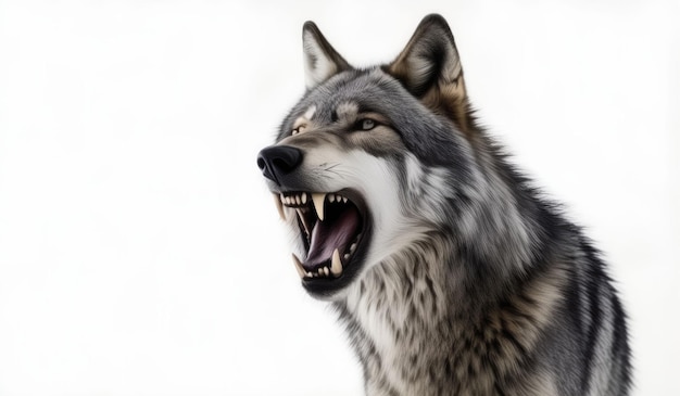 Photo wolf wallpaper background of ferocious wolf with a simple detailed and elegant concept ai generated