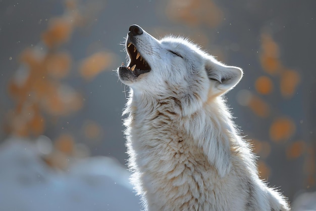 Photo a wolf with its mouth open and the word wolf on it