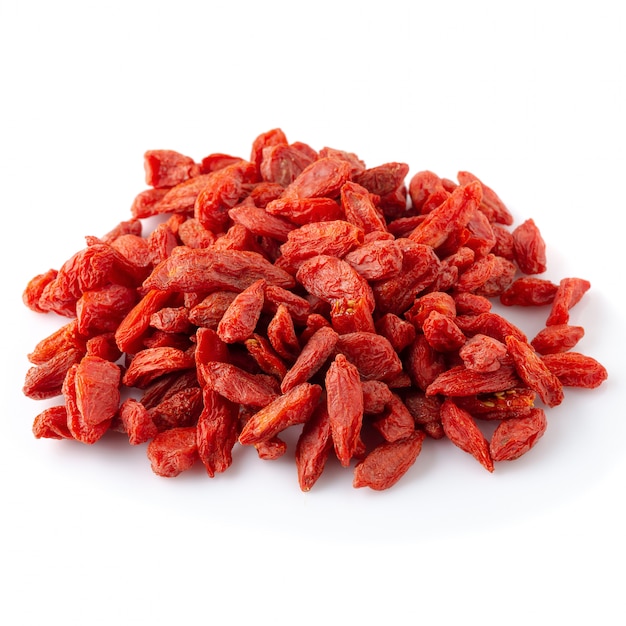 Wolfberry or Dried Goji berries isolated 