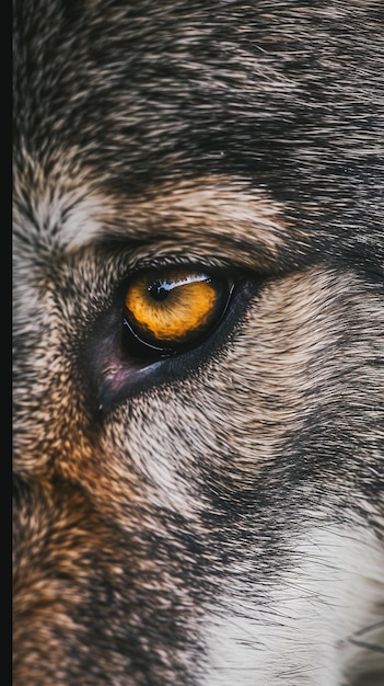 Wolfs eyes macro close up