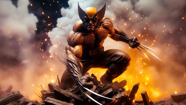 Wolverine image Symbolizing resilience amidst lifes adversities