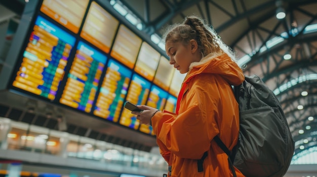 Photo the woman in airport