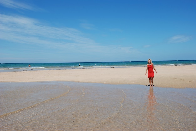 Woman at beach