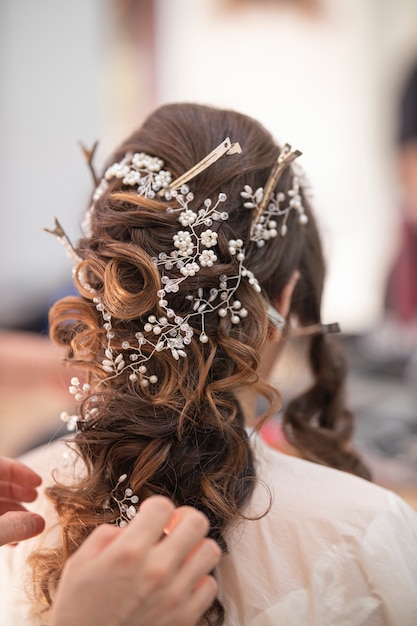 A woman at the beauty salon