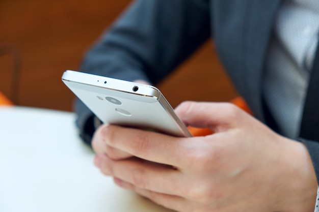 Woman business holding phone