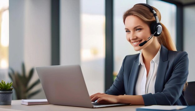 a woman in a business suit talking on a phone and talking on a phone