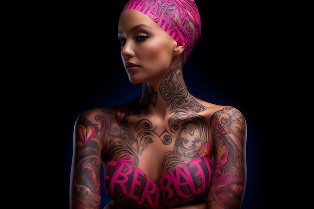 a woman celebrating World cancer awarness month