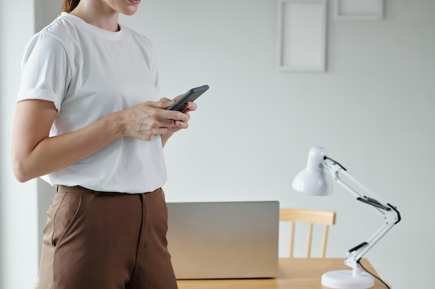 Woman Checking Notifications