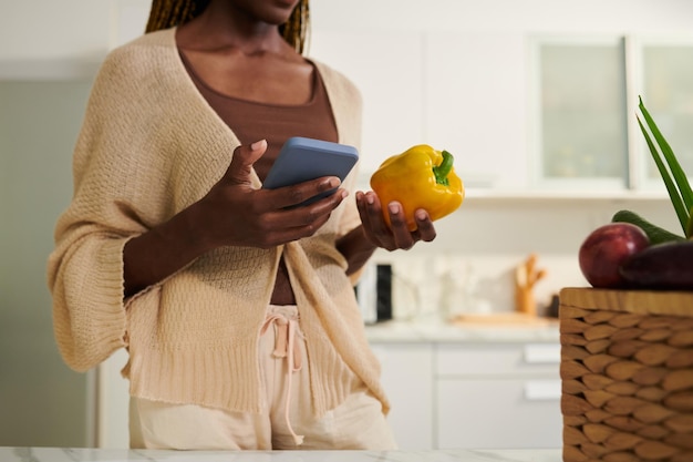 Woman Checking Nutritional Information