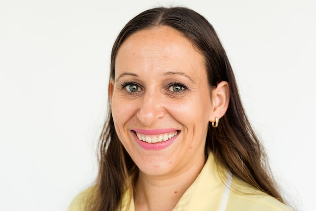 Woman Cheerful Studio Portrait Concept