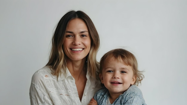 a woman and a child pose for a photo