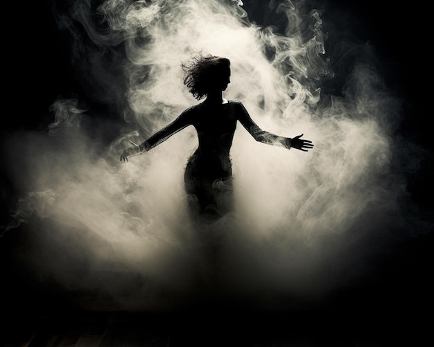 a woman in a cloud of smoke with the word quot hair quot on the bottom