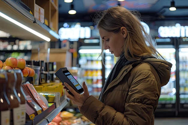 Woman Comparing Prices Online and Making a Purchase with Her Credit Card