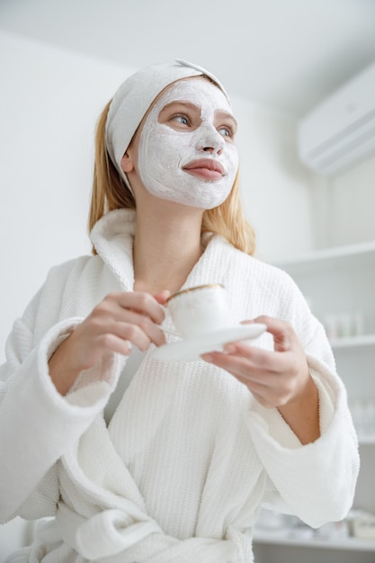 Woman in cosmetology center