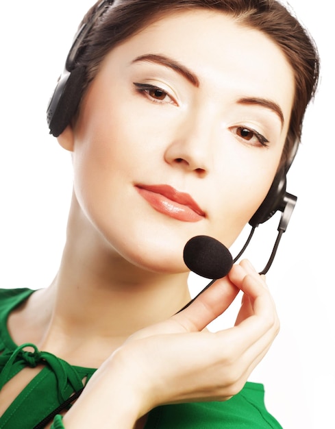 Woman customer service worker