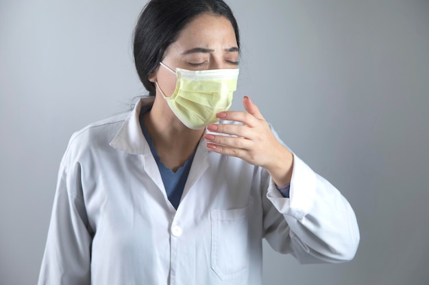 Woman doctor flu