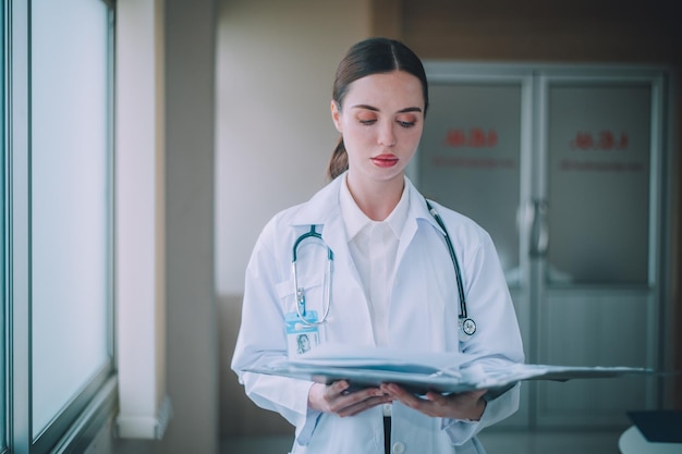 Woman doctor physician confident professional in hospital