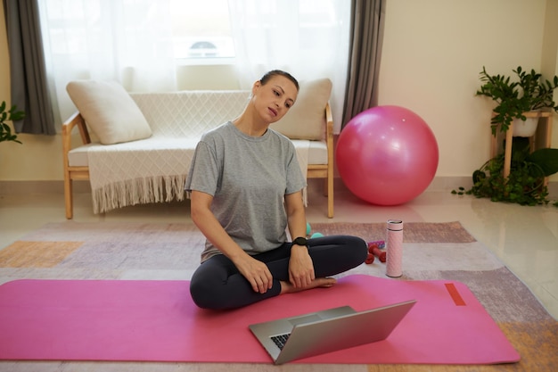 Woman Doing Neck Exercise