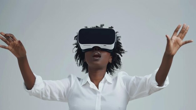 Woman Experiencing Virtual Reality