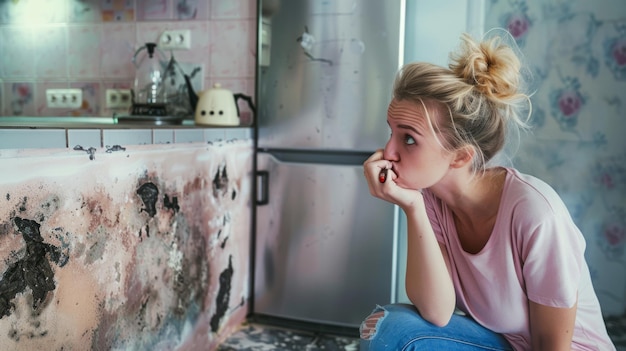 Woman Facing Mold Infestation