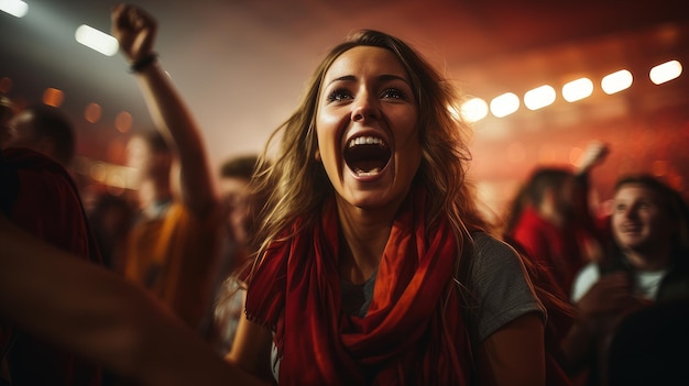 Woman football fan