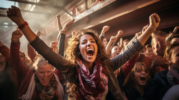 Woman football fan