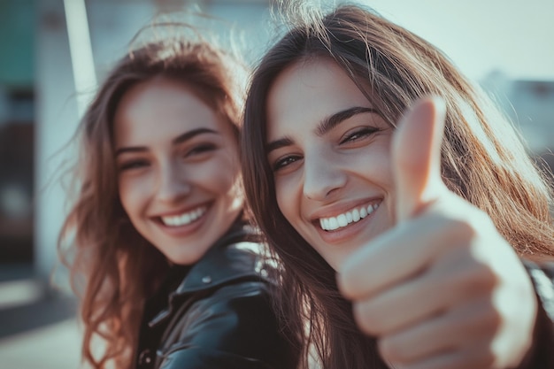 Woman Giving a Thumbs Up