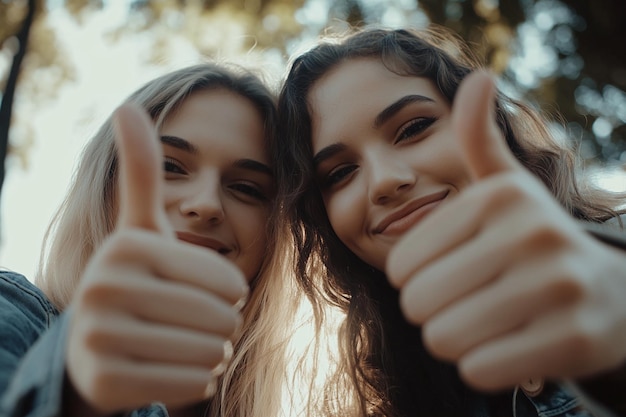 Woman Giving a Thumbs Up