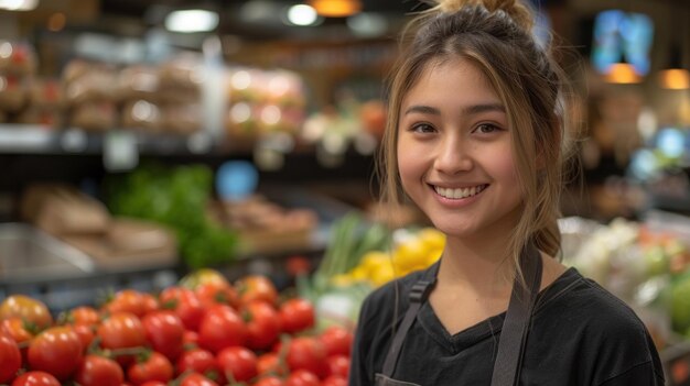 woman in grocery store