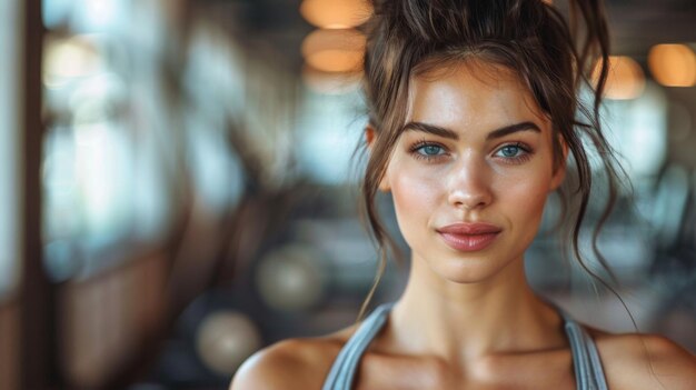 Woman in Gym Environment