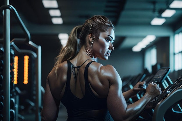 Woman at the gym Generative AI