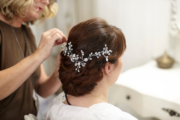 Woman in the hair salon