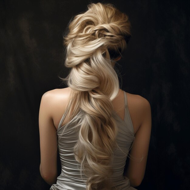 woman hair style from back side